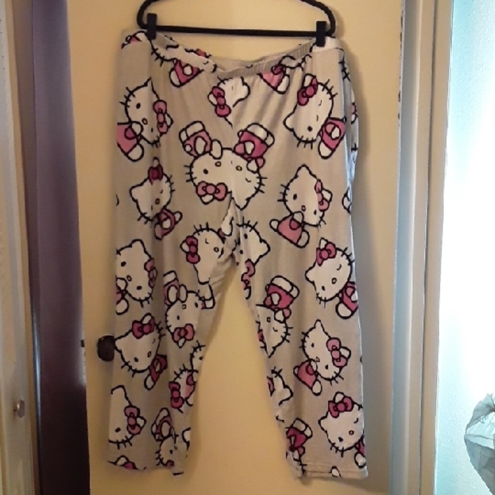 Hello Kitty Pink and Gray Pajama Pants Intimates & Sleepwear